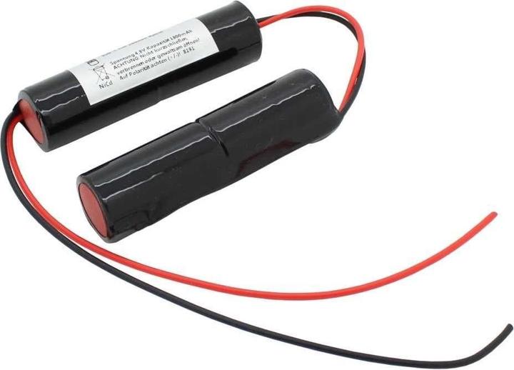 Image du produit AccuCell Batterie d'éclairage de secours 2x L1x2 Sub-C avec câble de 200mm (2 pcs, 1800 mAh, Piles rechargeables + chargeur)
