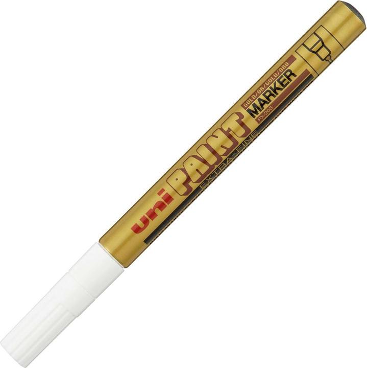 Actual product image Uni-ball Permanent marker PAINT (PX-203), gold (Gold, 0.80 mm, 1 x)
