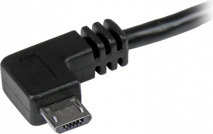 Actual product image StarTech Micro USB cable with right angled connectors - male/male - 2m - USB A to Micro B connection cable (2 m, USB 2.0)