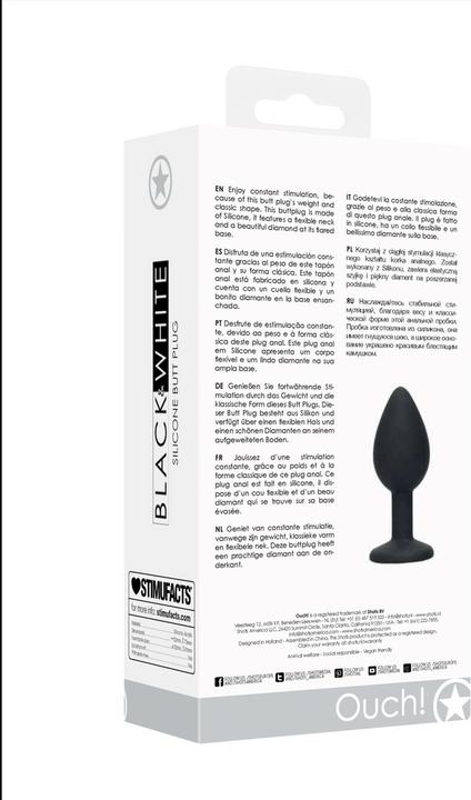 Produktbild Ouch! Silicone Butt Plug with Removable Jewel