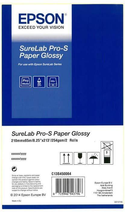 Epson 1x2 SureLab Pro-S Paper Glossy A4 x 65 m 252 g (190 g/m², 6500 cm, 21 cm)