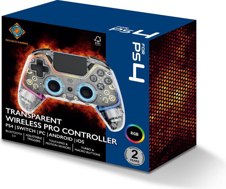 Actual product image Deltaco Gaming PS4 wireless controller (Switch OLED, Switch, PC, Android, iOS, PS4, PS4 Pro)