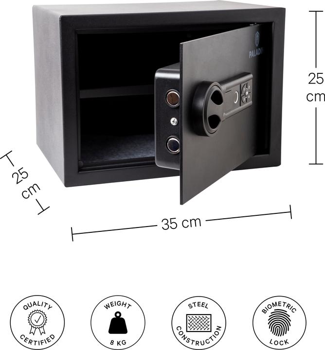 Immagine prodotto Paladin Möbeltresor mit Fingerabdruckscanner (16 l)