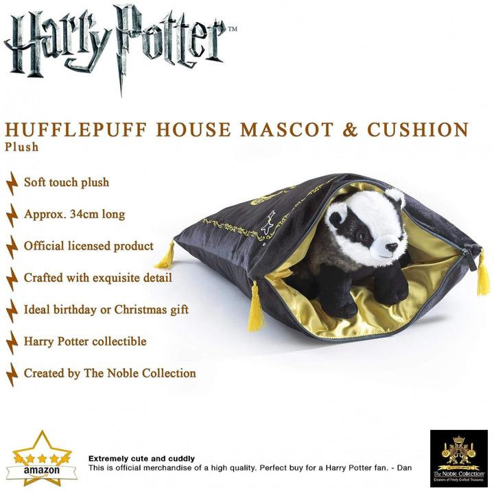 Produktbild Noble Collection Harry Potter: Hufflepuff mit Dachs (34 cm)