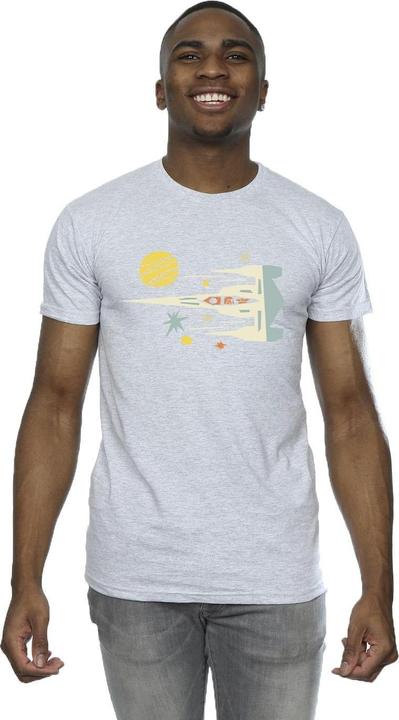 Actual product image Star Wars Mens The Mandalorian Cutout Ship T-Shirt (3XL)