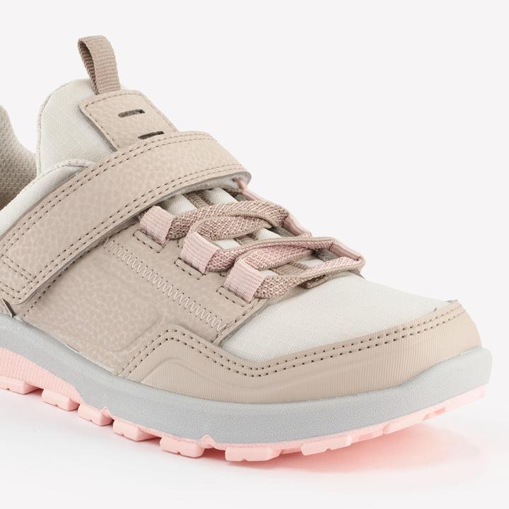 Produktbild Quechua Wanderschuhe Kinder Gr. 28–34 niedrig Klettverschluss Wandern - NH500 beige/rosa (33)