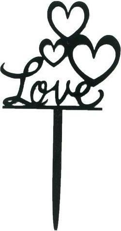 Actual product image Cerf-Dellier Cake Topper Love Hearts (1 x)