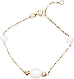 JVD - Charming gold plated bracelet with pearls SVLB0747SH8GP18