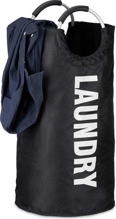 Actual product image Relaxdays Folding Laundry Hamper with Handles (100 l)