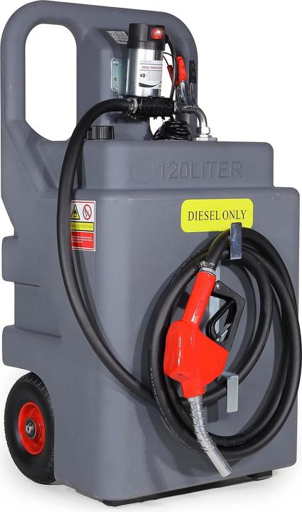 Actual product image Wiltec 120l mobile tank system 12V pump fuel tank diesel filling station