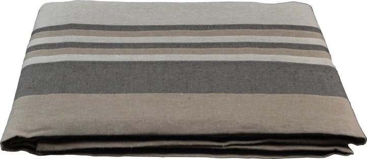 Image du produit Casativo Couvre-lit en coton rayé, marron, 260 x 260 cm (260 x 260 cm)