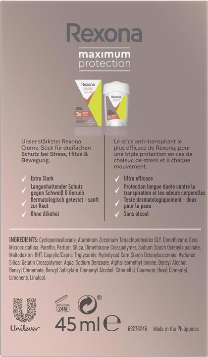 Actual product image Rexona Maximum protection (Crème, 45 ml)