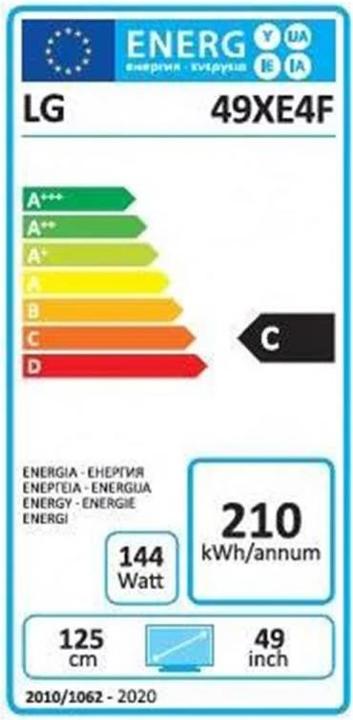 Energy Label LG 49XE4F-M (1920 x 1080 pixels, 49")