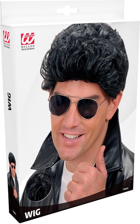 Actual product image Widmann Wig Danny Grease Black
