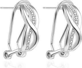 Actual product image Agato Silver Dangling Earrings With Zircons Agt-E025kkw