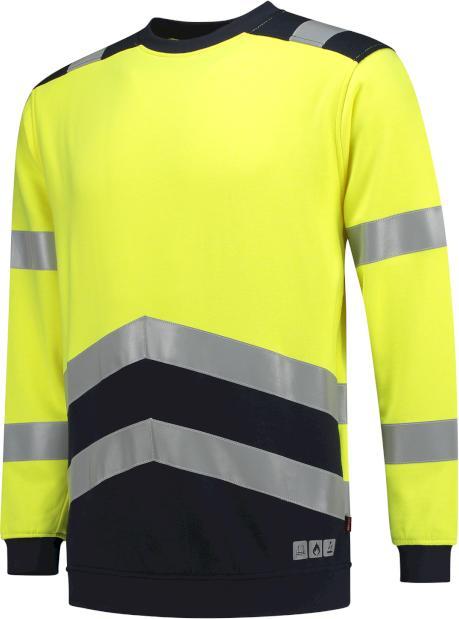 Tricorp 303002FluoryellowInkXS Sweater Multinorm Bicolor