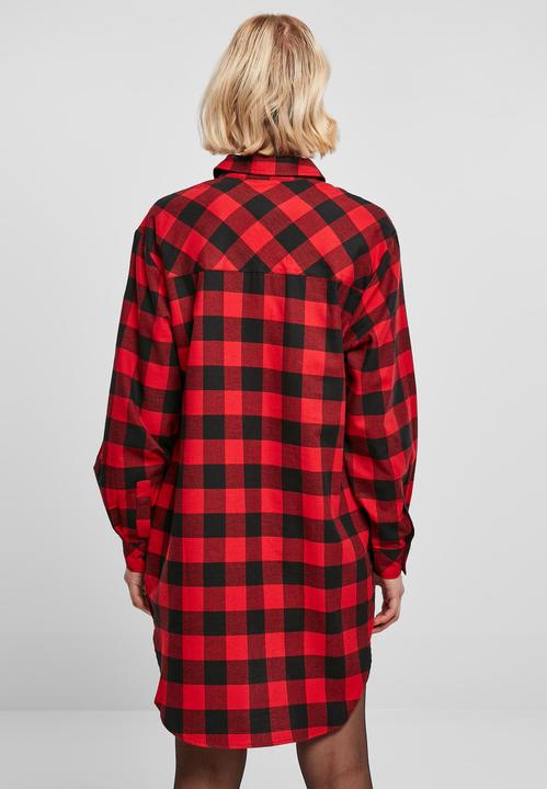 Actual product image Urban Classics Ladies Oversized Check Flannel Shirt Dress (M)