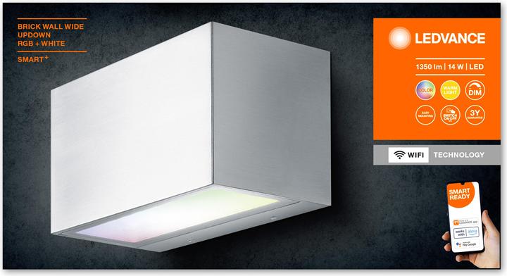 Productafbeelding Ledvance Smart Outd Wifi Brick Wide Rgbw St (600 lm, IP44)