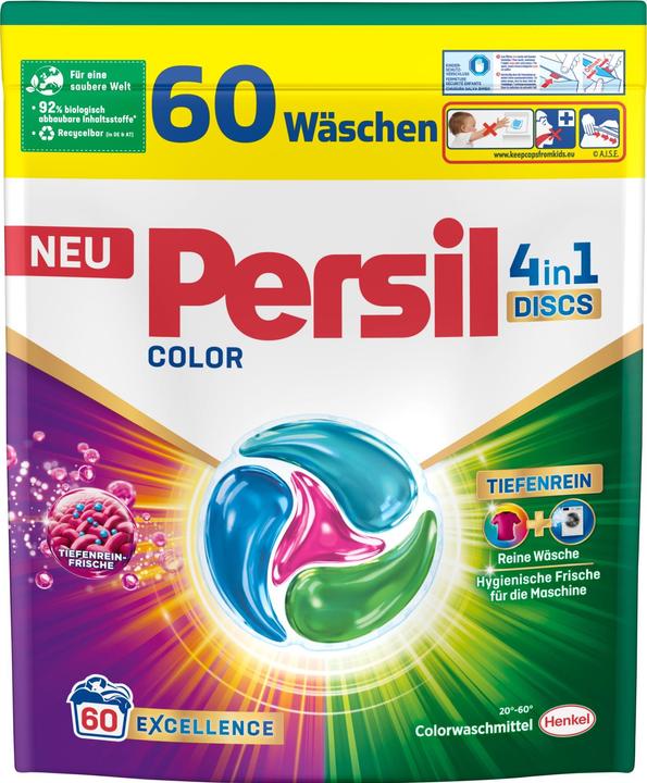 Persil Capsule Dischi colorati (60 Cicli di lavaggio, Lavare i baccelli)