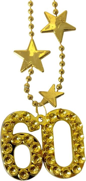 Folat Goldfarbene Halskette 60 Jahre (Kunststoff)