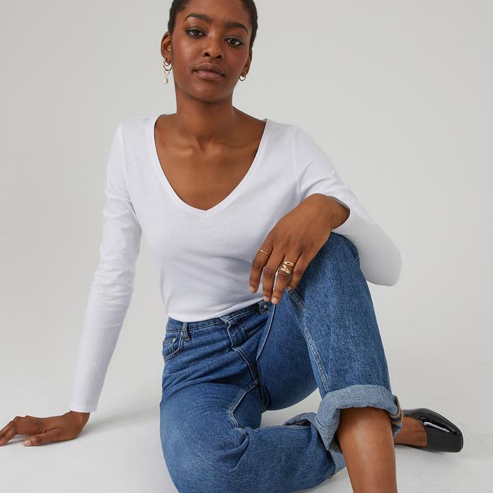 Actual product image La Redoute Collections V-neck T-shirt (L)