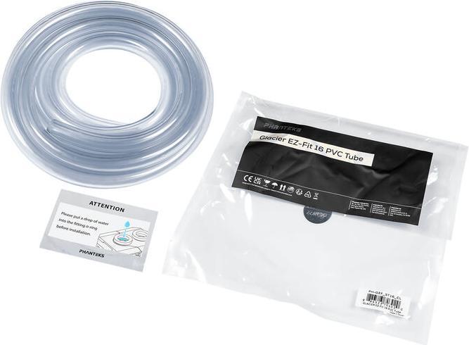 Produktbild Phanteks Glacier EZ-Fit 16/10 mm Soft Tube, PVC - transparent, 3 m (3 m, Kunststoff)