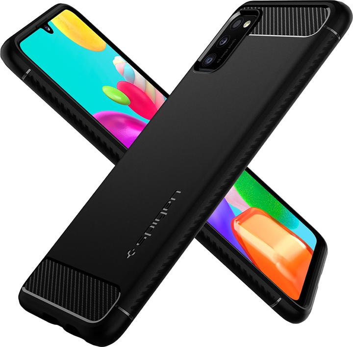 Actual product image Spigen Galaxy A41 Case Rugged Armor Matte Black