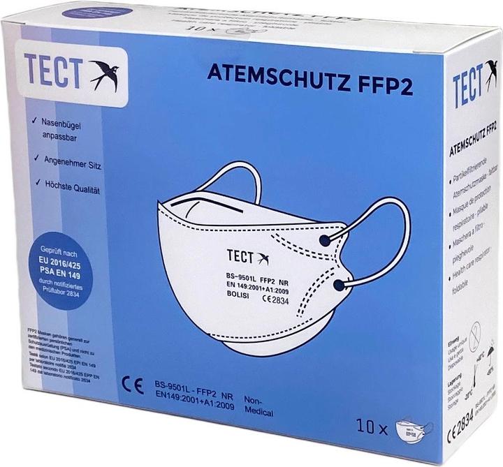 Actual product image Tect Foldable respirator FFP2 (FFP2, 10 x)