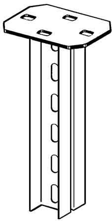Image du produit Niedax NIE HDUF 50/600 E3 Manche de suspension, profilé en double U, 50X22x600 mm Acier inoxydable