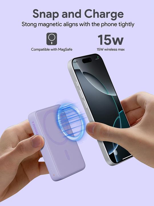 Actual product image Aukey Mag Fusion (10000 mAh, 20 W, 20 Wh)
