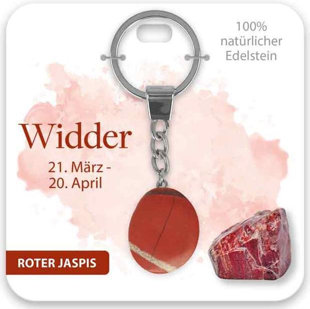BB Klostermannn Schlsselanhnger Edelstein Roter Jaspis Widder