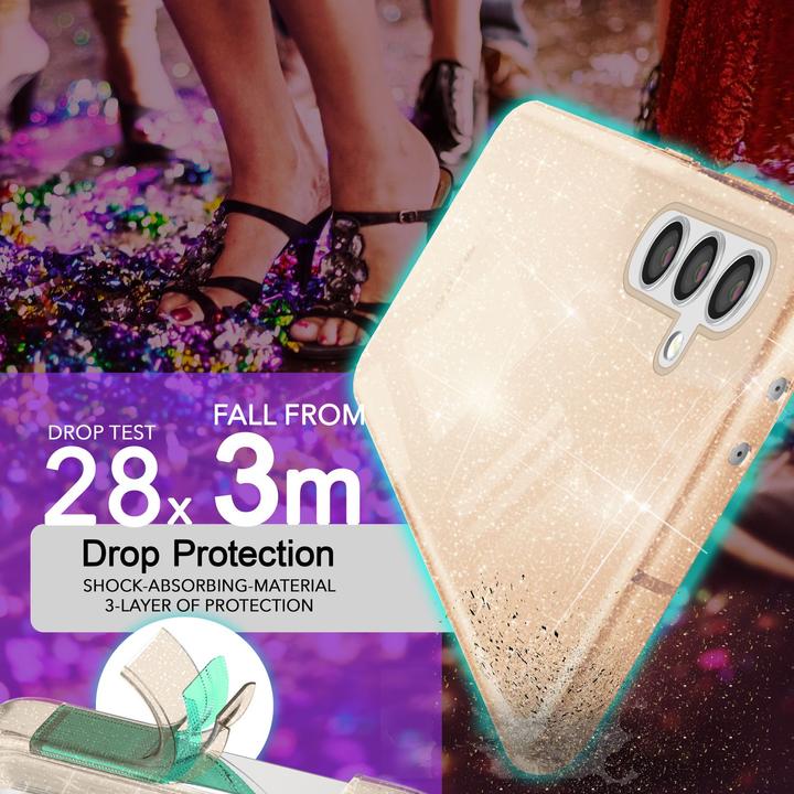 Produktbild Nalia Klare Glitzer Silikon Hülle (Samsung Galaxy S24)