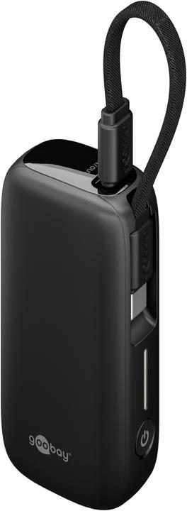 Produktbild Goobay Powerbank 5.000 mAh mit integriertem USB-C-Kabel (5000 mAh, 15 W, 15 Wh)