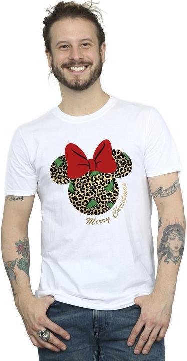 Immagine prodotto Disney Minnie Mouse Leopard Christmas Maglietta Uomo (XL)