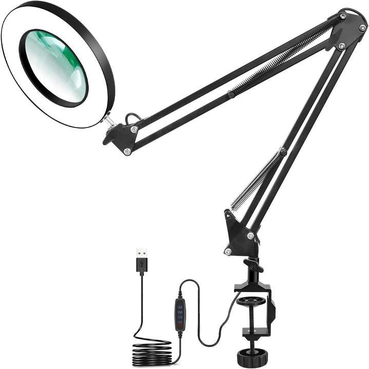 Newacalox Lampe de bureau LED avec loupe (960 lm)