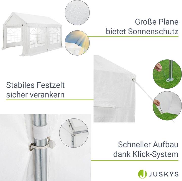 Actual product image Juskys Gala party tent (400 cm, 300 cm)