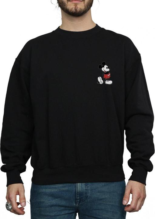 Actual product image Disney Mens Mickey Mouse Kickin Retro Chest Sweatshirt (L)