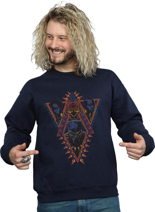 Immagine prodotto Felpa uomo Black Panther Tribal Heads in cotone (S)