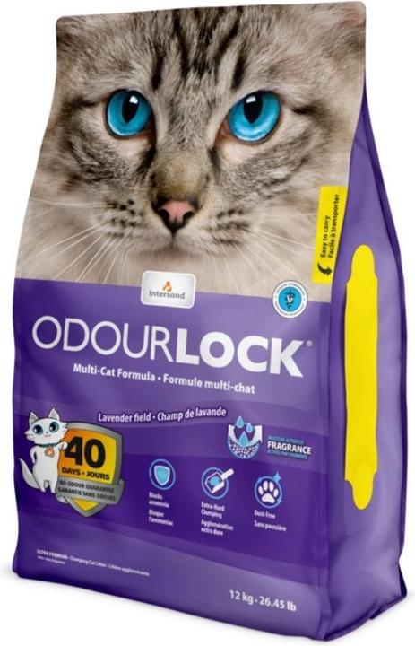 Intersand Catlitter Odour Lock Lavender 12kg - (77797921312) (Klumpend, 12 kg)