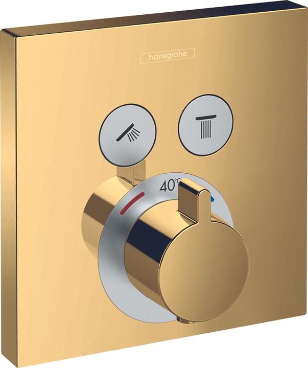 hansgrohe ShowerSelect Thermostat Unterputz für 2 Verbraucher (gold)
