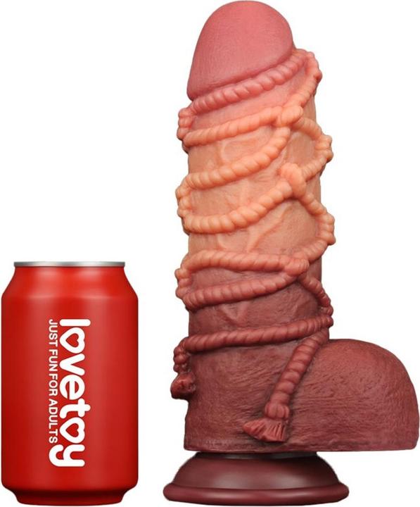 Actual product image Lovetoy Extreme Dildo with Rope Motif 24 cm