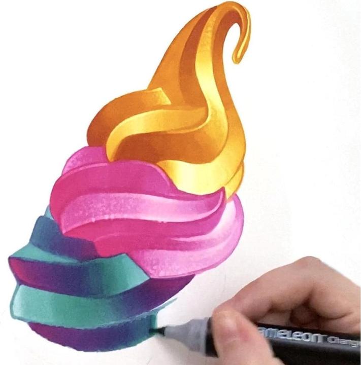 Actual product image Chameleon Watercolour pencils Brushpen Color & Blending Set (Multicoloured, 6 x)