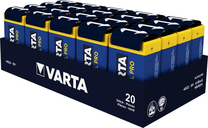 Varta Industrial (20 pcs., 9V Block, 640 mAh)