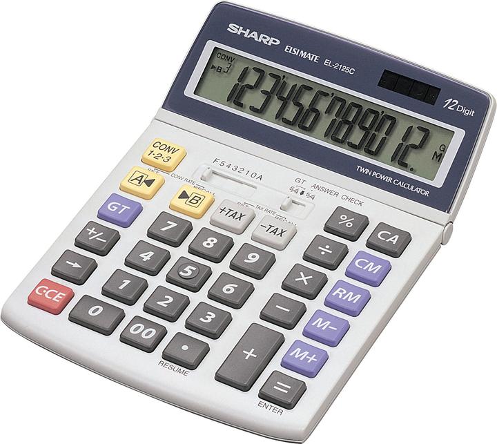 Image du produit Sharp El-2125c (Piles, Cellules solaires)