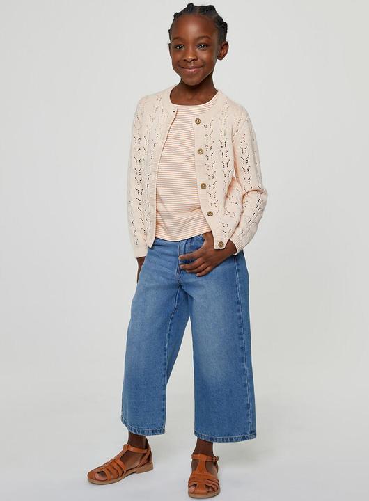 Produktbild La Redoute Collections Strickjacke mit Knopfverschluss und Ajourmuster (128)