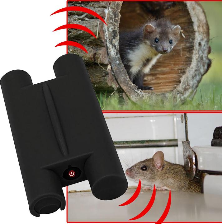 Isotronic Mardervertreiber, Mäuse- und Rattenabwehr, mit Ultraschall und Intervall