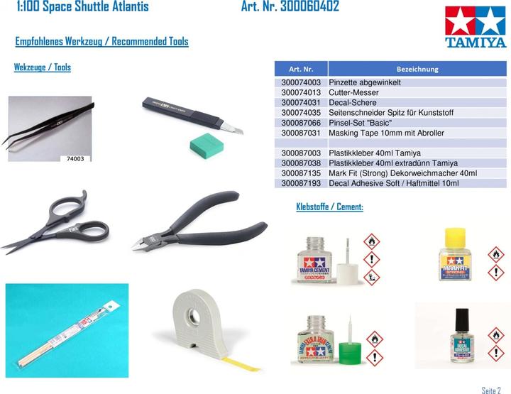 Actual product image Tamiya Space Shuttle Atlantis