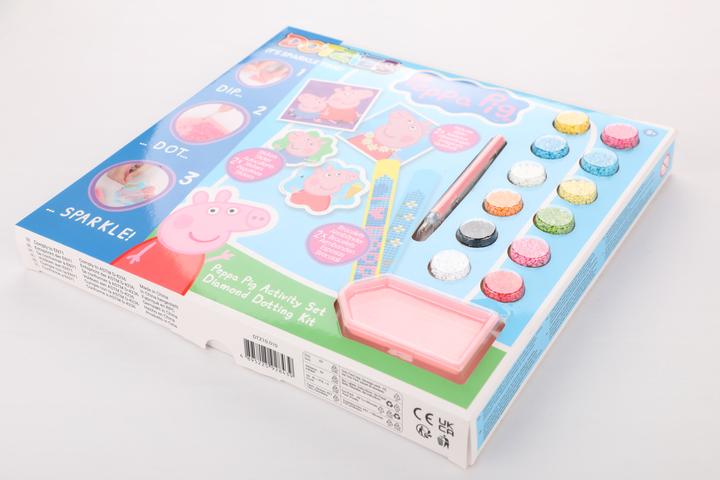 Productafbeelding Diamond Dotz DOTZIES® Original Diamond Painting Set Peppa Pig met 6 motieven: 2 plaatjes 15 x 15 cm, 2