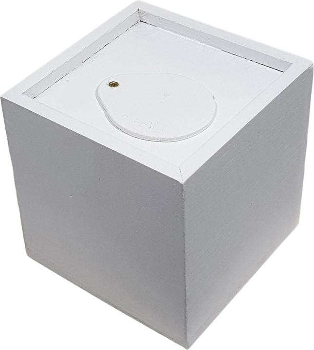 Actual product image Playwood Wooden money box square white (8.5 x 8.5 x 8.5 cm)