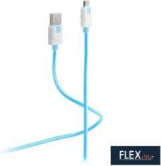 Produktbild Flexline FLX FL31-72031 USB-Ladekabel A Stecker auf USB Micro B blau 2m (USB 2.0)